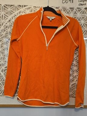 Clover by Bobby Jones Orange Quarter Zip Golf Pullover Women’s Small Activewear